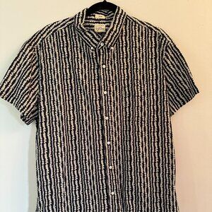 J Crew Floral Seersucker Short Sleeve Button Down Shirt